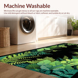 Ultra Soft Area Rug, Non Slip, Stain Resistant, Washable Area Rugs for Living Room, Bedroom, Chic Minimalist Insect Print(Green)