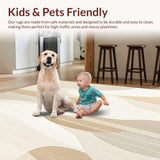 Abstract Horizon Area Non Slip Kitchen Runner(Beige)