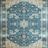 Elegant Floral Ogee Composition(Blue)
