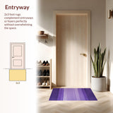 Ultra Soft Area Rug, Non Slip, Stain Resistant, Washable Area Rugs for Living Room, Bedroom, Elegant Modern Fluffy Design(Purple)