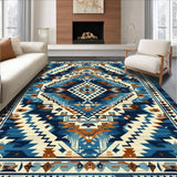 Contemporary Textured Blue Motif(Blue)