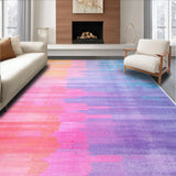 Ultra Soft Area Rug, Non Slip, Stain Resistant, Washable Area Rugs for Living Room, Bedroom, Whimsical Colorful Ombre Pattern(Pink)