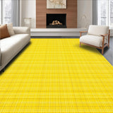 Ultra Soft Area Rug, Non Slip, Stain Resistant, Washable Area Rugs for Living Room, Bedroom, Sunny Checkered Modern Aesthetic(Yellow)