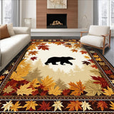 Ultra Soft Area Rug, Non Slip, Stain Resistant, Washable Area Rugs for Living Room, Bedroom, Cozy Maple Leaf Aesthetic(Beige)
