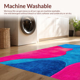 Ultra Soft Area Rug, Non Slip, Stain Resistant, Washable Area Rugs for Living Room, Bedroom, Modern Artistic Meditation Space Soft Plush Rug(Blue)
