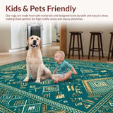 Bold Geometric Cotton Composition(Green)