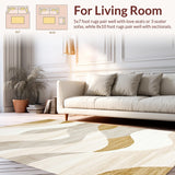 Contemporary Elegant Flowing Shapes(Beige)