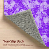 Ultra Soft Area Rug, Non Slip, Stain Resistant, Washable Area Rugs for Living Room, Bedroom, Stylish Contemporary Blended Tones(Purple)