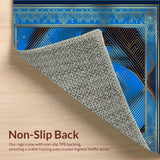 Contemporary Gold Accent Geometry(Blue)