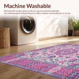 Ultra Soft Area Rug, Non Slip, Stain Resistant, Washable Area Rugs for Living Room, Bedroom, Plush for(Pink)