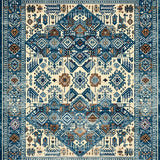 Contemporary Floral Tiled Design(Blue)