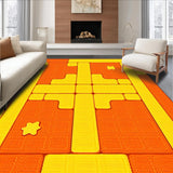 Ultra Soft Area Rug, Non Slip, Stain Resistant, Washable Area Rugs for Living Room, Bedroom, Vivid Playful Plush Tufted Delight(Orange)