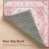 Ultra Soft Area Rug, Non Slip, Stain Resistant, Washable Area Rugs for Living Room, Bedroom, Pastel Cozy Textured Delight(Pink)