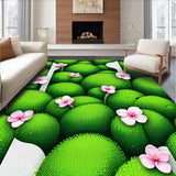 Captivating Multi Hued Flower Design(Green)