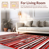 Vibrant Earth Tone Geometric Weave(Red)