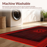 Ultra Soft Area Rug, Non Slip, Stain Resistant, Washable Area Rugs for Living Room, Bedroom, Luxurious Soft Red Texture(Red)