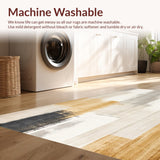 Ultra Soft Area Rug, Non Slip, Stain Resistant, Washable Area Rugs for Living Room, Bedroom, Artistic Brushstroke Area Beige Grey Textural Abstract(Beige)