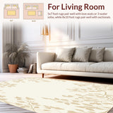 Ultra Soft Area Rug, Non Slip, Stain Resistant, Washable Area Rugs for Living Room, Bedroom, Tranquil Beige Haven for Baby First Steps & Playful Moments(Beige)