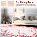 Ultra Soft Area Rug, Non Slip, Stain Resistant, Washable Area Rugs for Living Room, Bedroom, Elegant Fluffy Pink Playful Vibe(Pink)