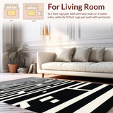 Stylish Monochrome Striped Decor Element(Black)