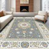 Ultra Soft Area Rug, Non Slip, Stain Resistant, Washable Area Rugs for Living Room, Bedroom, Tarot Night Sky Rug with Ornate Sun, Moon, and Cosmic Patterns(Gray)