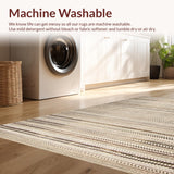 Ultra Soft Area Rug, Non Slip, Stain Resistant, Washable Area Rugs for Living Room, Bedroom, Subtle Earthy Tones with Depth(Beige)