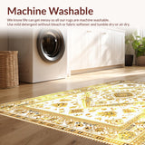 Ultra Soft Area Rug, Non Slip, Stain Resistant, Washable Area Rugs for Living Room, Bedroom, Artistic Lattice Composition(White)