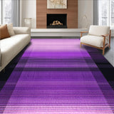 Ultra Soft Area Rug, Non Slip, Stain Resistant, Washable Area Rugs for Living Room, Bedroom, Minimalist Abstract Lines Arrangement(Purple)
