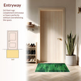 Ultra Soft Area Rug, Non Slip, Stain Resistant, Washable Area Rugs for Living Room, Bedroom, Modern Moss Aesthetic Bathroom Washable Mat(Green)
