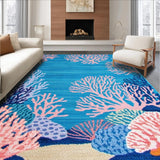 Chic Coral Symmetrical Craftsmanship(Blue)