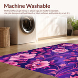 Ultra Soft Area Rug, Non Slip, Stain Resistant, Washable Area Rugs for Living Room, Bedroom, Stylish Luxe Shag Textures(Purple)
