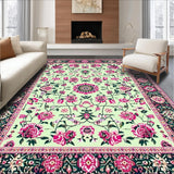 Ultra Soft Area Rug, Non Slip, Stain Resistant, Washable Area Rugs for Living Room, Bedroom, Trendy Cozy Color Block Design(Ivory)