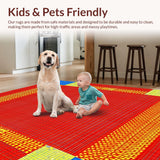 Brightly Colored Contemporary Sensory Mat(Red)