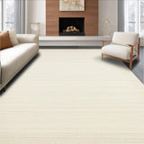 Ultra Soft Area Rug, Non Slip, Stain Resistant, Washable Area Rugs for Living Room, Bedroom, Inviting Warm Tones Knitted Design(Beige)