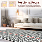 Ultra Soft Area Rug, Non Slip, Stain Resistant, Washable Area Rugs for Living Room, Bedroom, Artistic Black and White Visual Play(Brown)