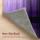 Ultra Soft Area Rug, Non Slip, Stain Resistant, Washable Area Rugs for Living Room, Bedroom, Striking Gradient Color Flow(Purple)