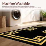 Retro Black Gold Geometric Elegance(Black)