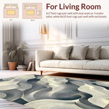 Graphic Zephyr Striped Entry Modern Flair(Beige)