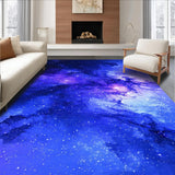 Ultra Soft Area Rug, Non Slip, Stain Resistant, Washable Area Rugs for Living Room, Bedroom, Radiant Cosmic Wave Illustration(Blue)