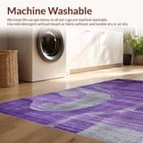 Ultra Soft Area Rug, Non Slip, Stain Resistant, Washable Area Rugs for Living Room, Bedroom, Trendy Lush Purple Watercolor(Purple)