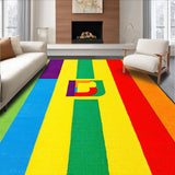 Ultra Soft Area Rug, Non Slip, Stain Resistant, Washable Area Rugs for Living Room, Bedroom, Charming Multi-Hued Educational Piece(Red)