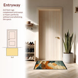 Ultra Soft Area Rug, Non Slip, Stain Resistant, Washable Area Rugs for Living Room, Bedroom, Surfboard Splash Rug Coastal Charm Entryway Carpet(Gray)