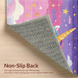 Ultra Soft Area Rug, Non Slip, Stain Resistant, Washable Area Rugs for Living Room, Bedroom, Whimsical Pastel Unicorn Fantasy(Purple)