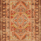 Ultra Soft Area Rug, Non Slip, Stain Resistant, Washable Area Rugs for Living Room, Bedroom, Chic Ogee Inspired Composition(Brown)