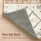 Ultra Soft Area Rug, Non Slip, Stain Resistant, Washable Area Rugs for Living Room, Bedroom, Elegant Soft Ogee Pattern(Beige)