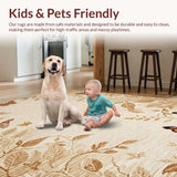 Ultra Soft Area Rug, Non Slip, Stain Resistant, Washable Area Rugs for Living Room, Bedroom, Contemporary Abstract Insect Art(Beige)