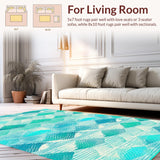 Elegant Aqua and White Fusion(Blue)