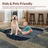 Ultra Soft Area Rug, Non Slip, Stain Resistant, Washable Area Rugs for Living Room, Bedroom, Cute Cat Bathroom Shag Rug for Kids(Gray)