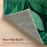 Ultra Soft Area Rug, Non Slip, Stain Resistant, Washable Area Rugs for Living Room, Bedroom, Stylish Modern Organic Aesthetic(Green)