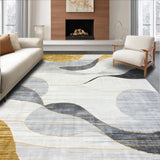 Vibrant Gold Infused Abstract Art(Beige)